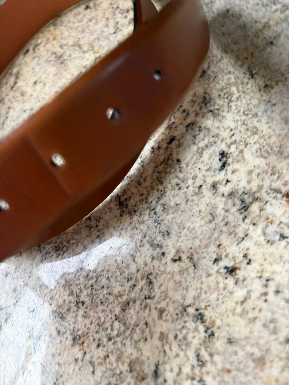 Trafalgar Cameron Tan Italian Leather Dress Belt Stitch Edge Silver Tone Buckle